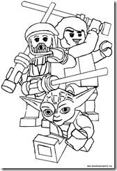 Lego Star Wars – desenhos para colorir, pintar e imprimir do Lego Star Wars yoda