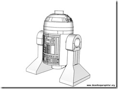 r2d2_colouring Lego Star Wars – desenhos para colorir, pintar e imprimir do Lego Star Wars