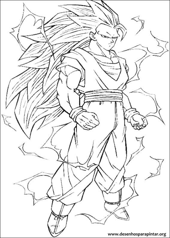 Dragon Ball Z desenhos para imprimir colorir e pintar do Goku, Goham ...