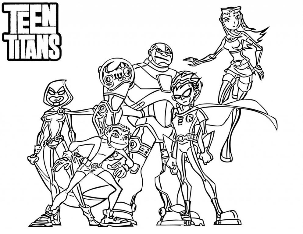 Os Jovens Titãs desenhos para colorir imprimir e pintar - Heróis da TV ...